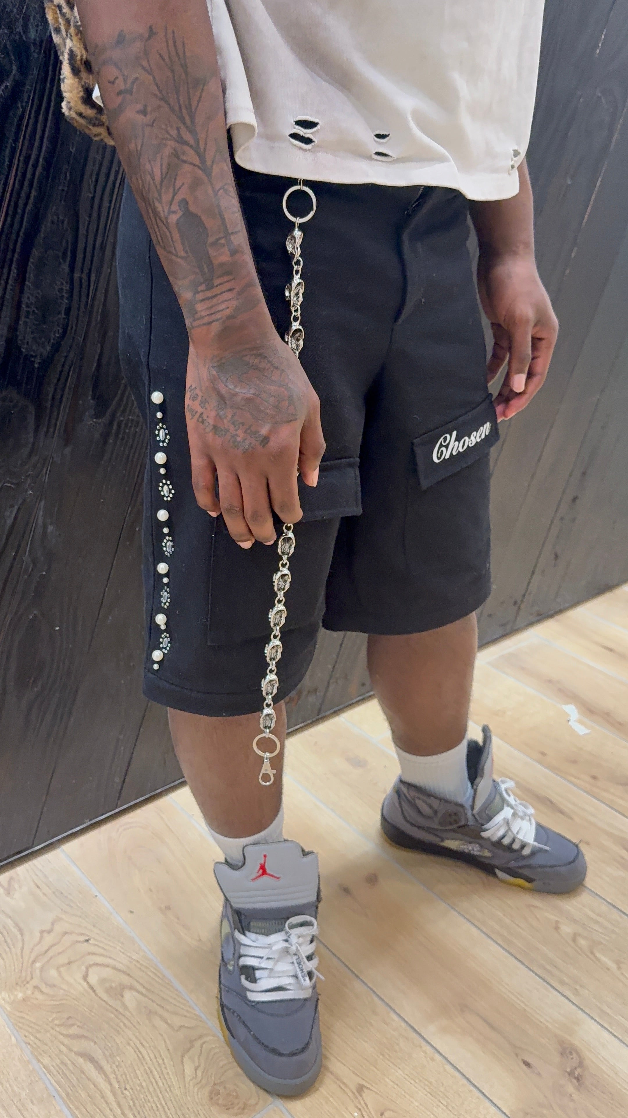 Black convertible cargos