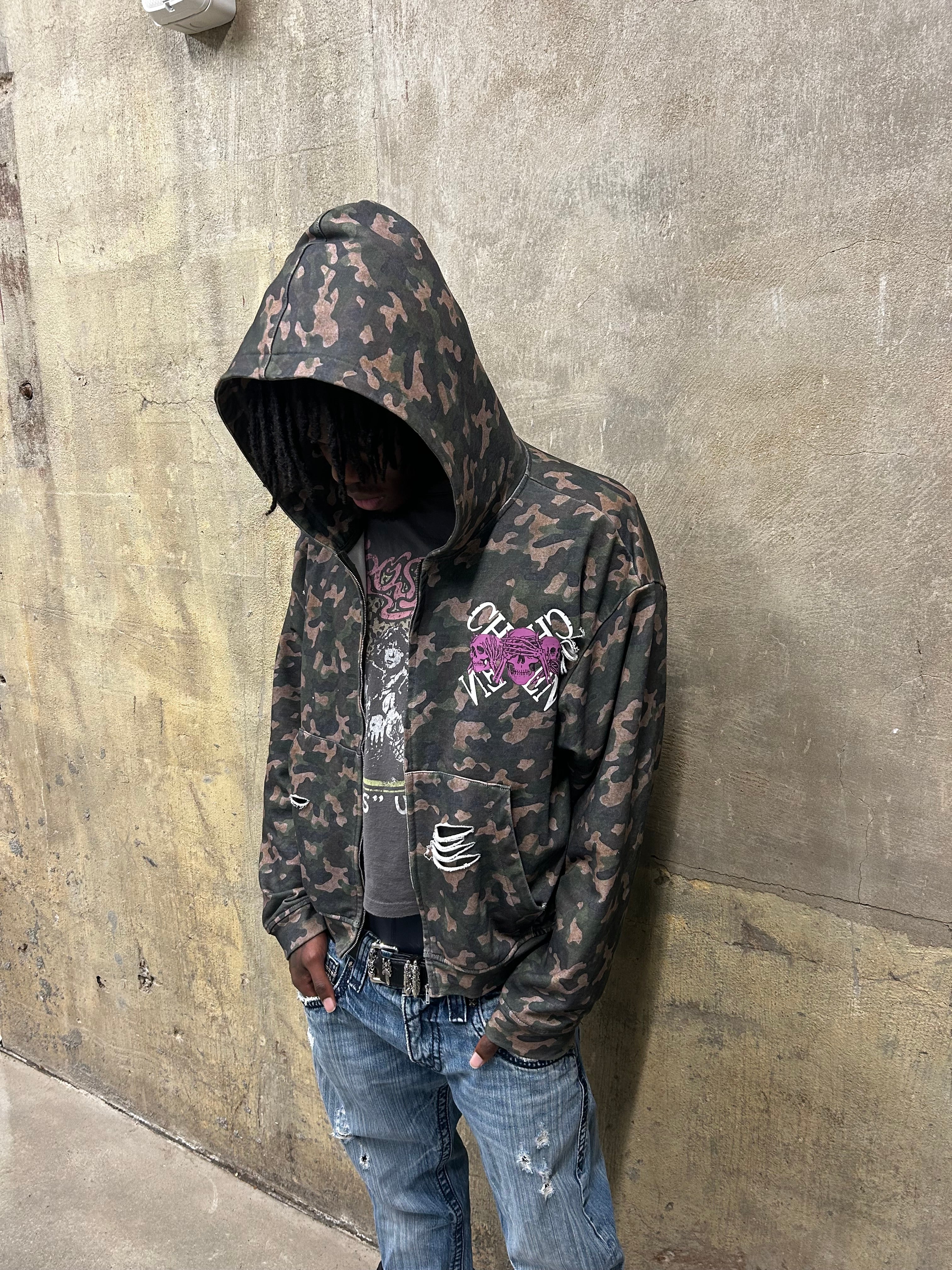 Gemstone zip up