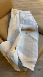 White “ Mud Ripper” Denim