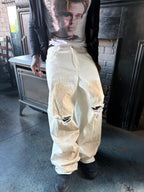 White “ Mud Ripper” Denim