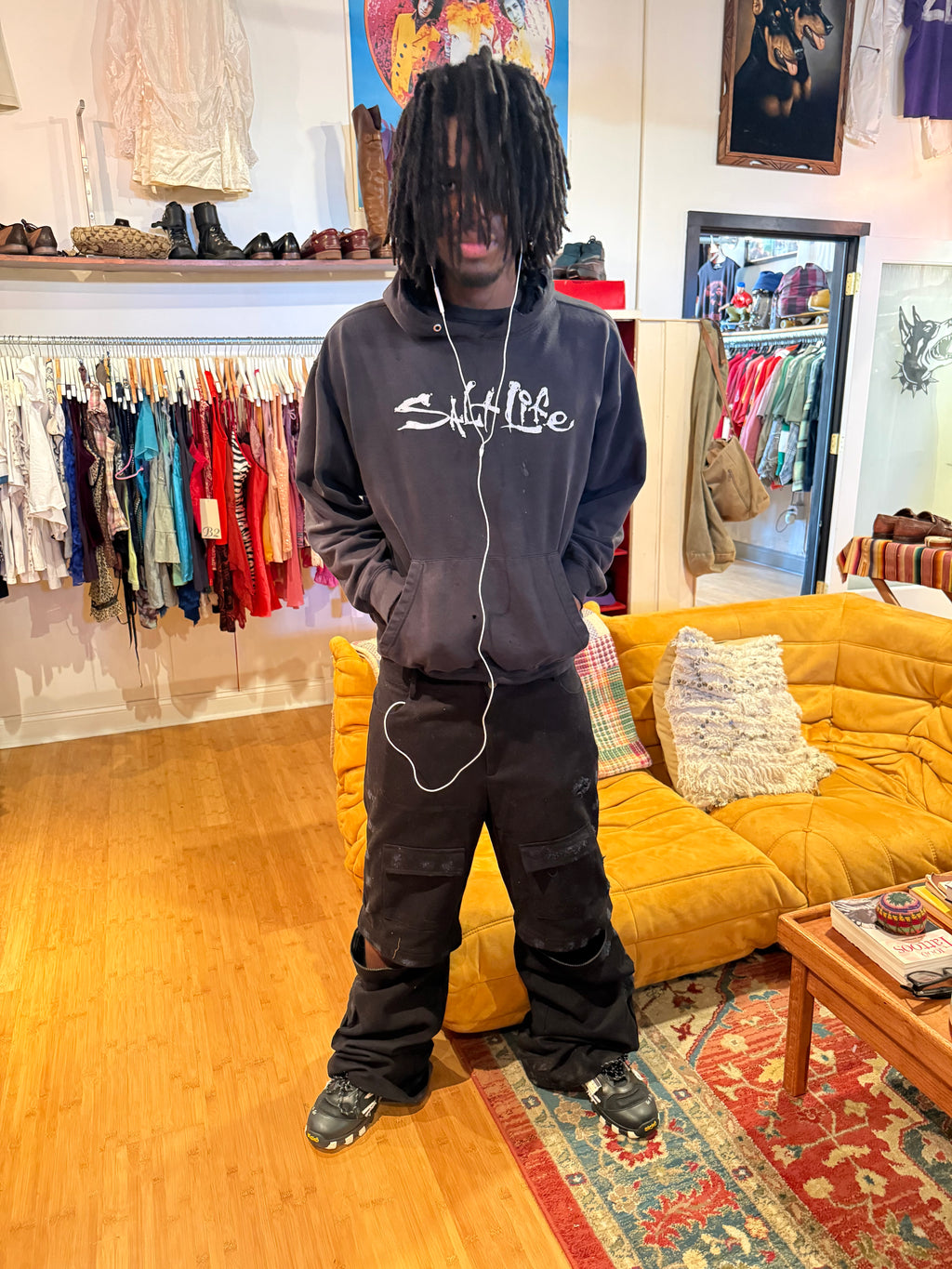 Black convertible cargos